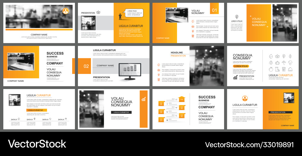 Presentation and slide layout autumn theme Presentation and slide layout autumn theme vector image