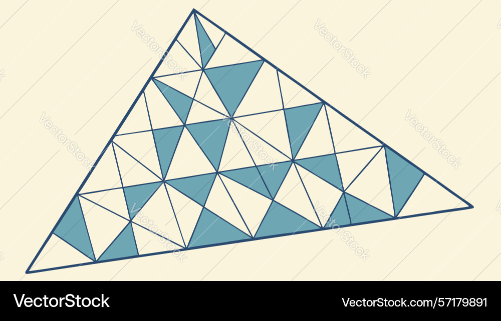 Stacked geometric triangles abstract pattern vector image