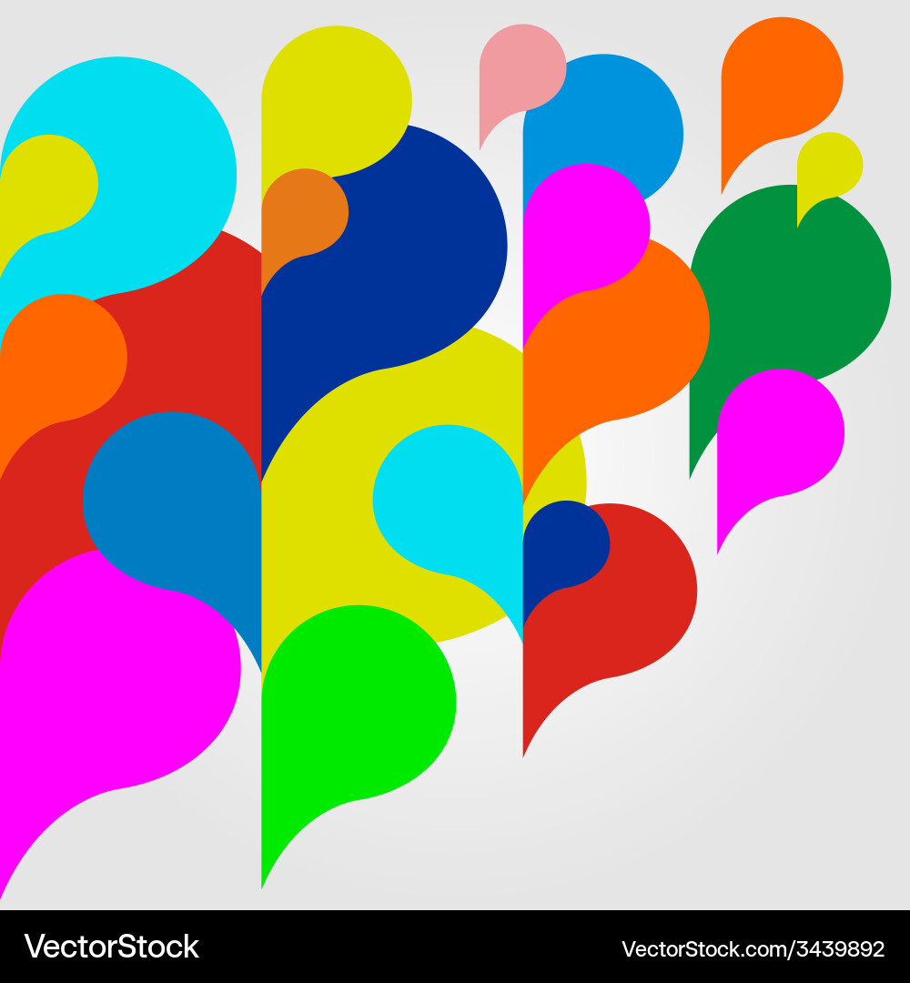 Abstract colorful background with bubbles vector image