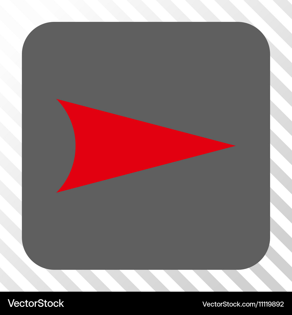 Arrowhead right rounded square button Vector Image