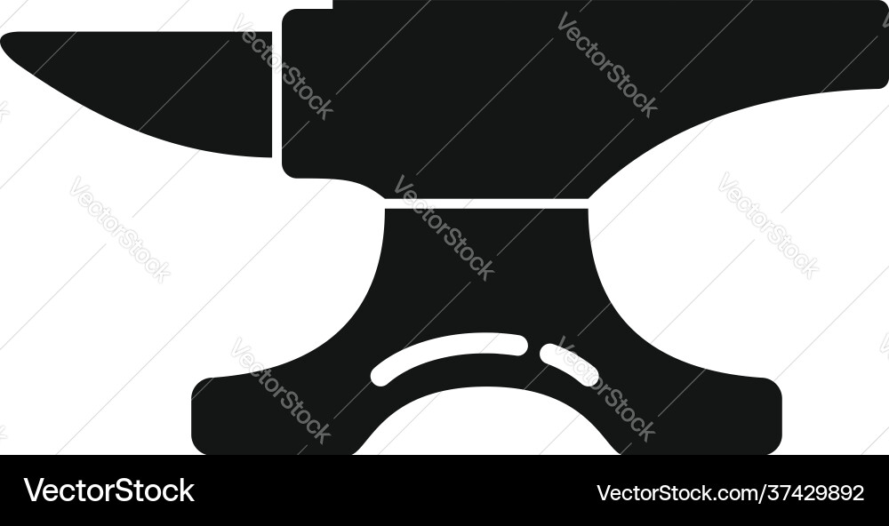 Blacksmith anvil icon simple style Vector Image