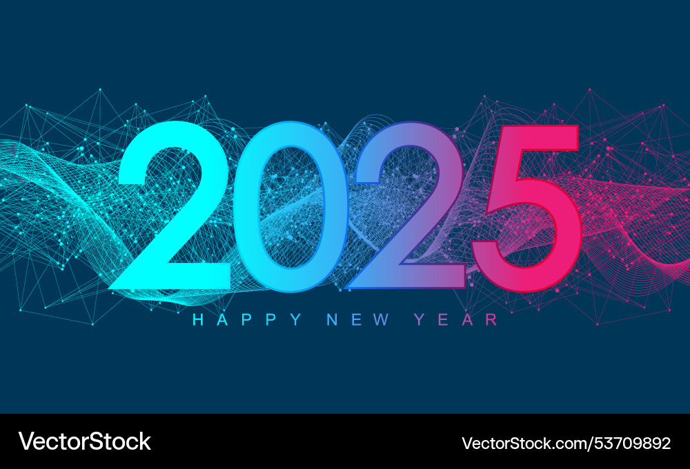 Christmas poster template 2025 in the style of new Christmas poster template 2025 in the style of new vector image