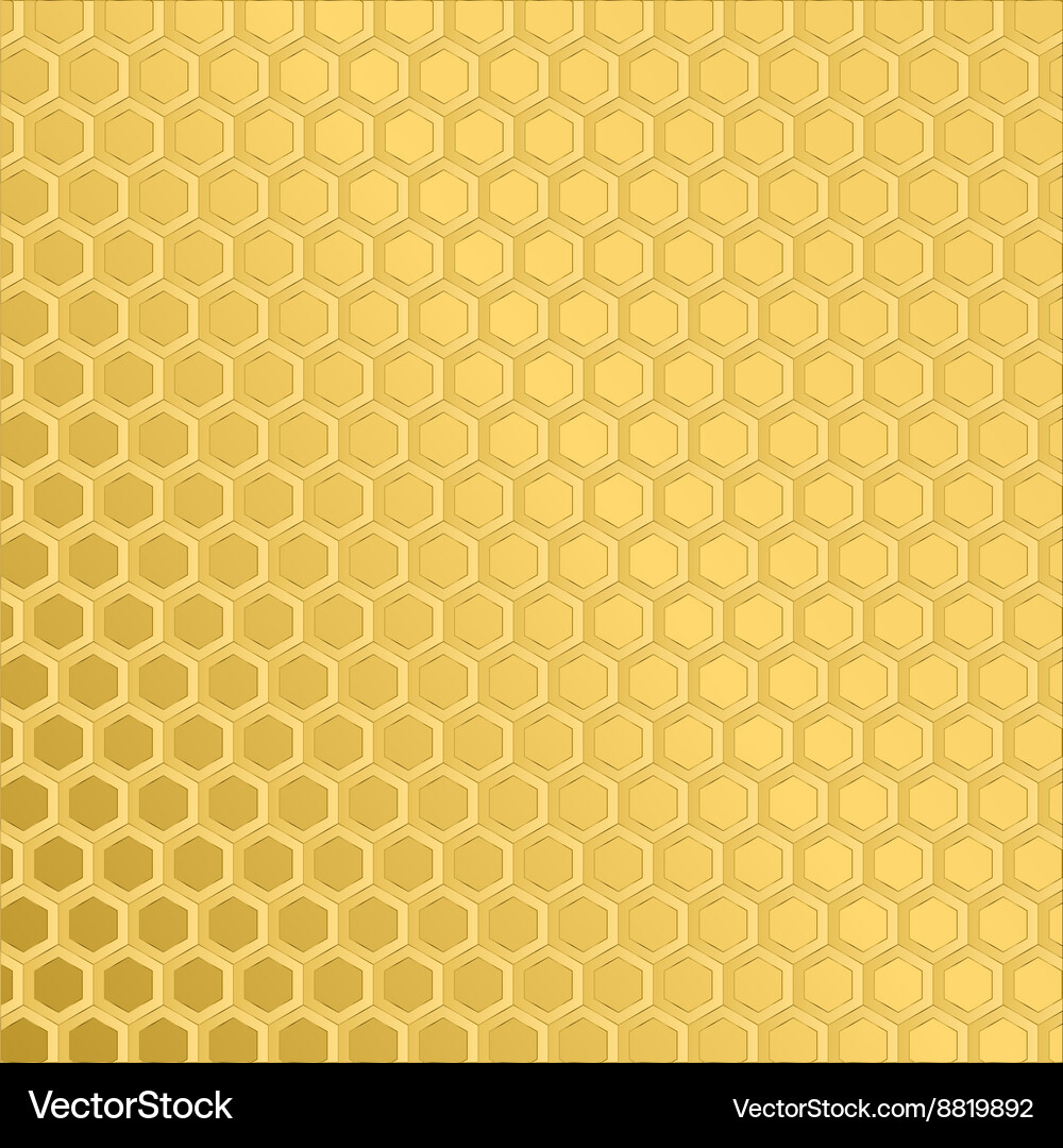 Golden Hexagon Pattern Vector Image