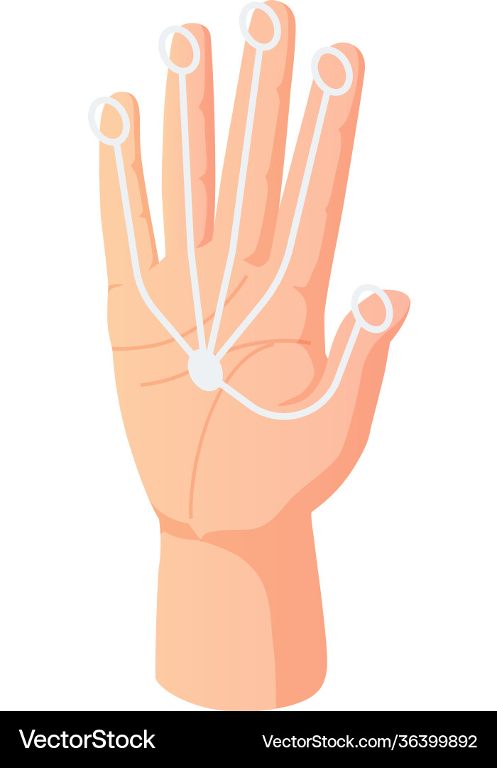Hand biometric authentication composition Hand biometric authentication composition Vector Image