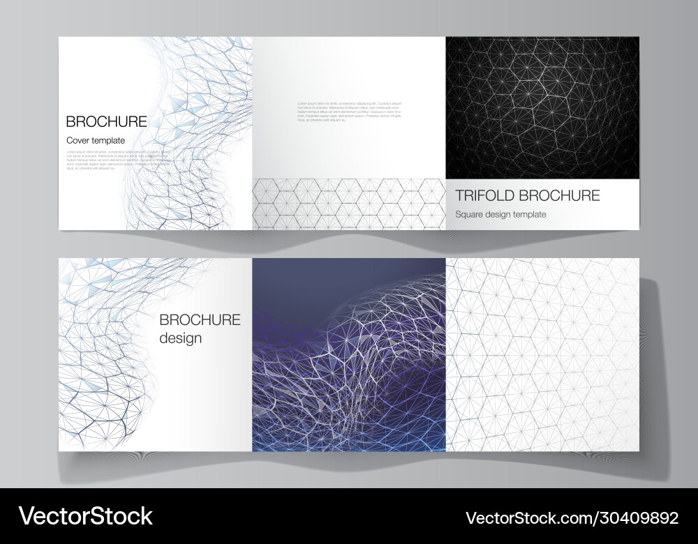 Layout square format covers design vector image