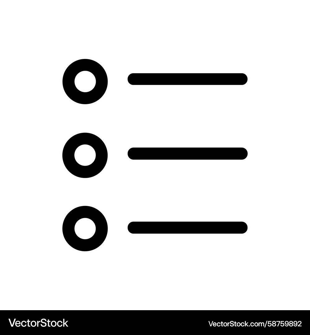 Outline Menu List Icon Vector Image