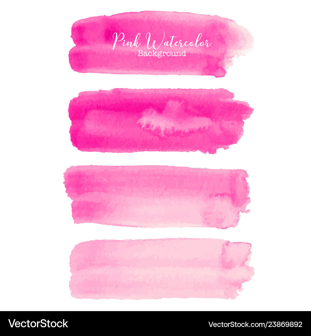 Pink brush stroke watercolor on white background Pink brush stroke watercolor on white background vector image