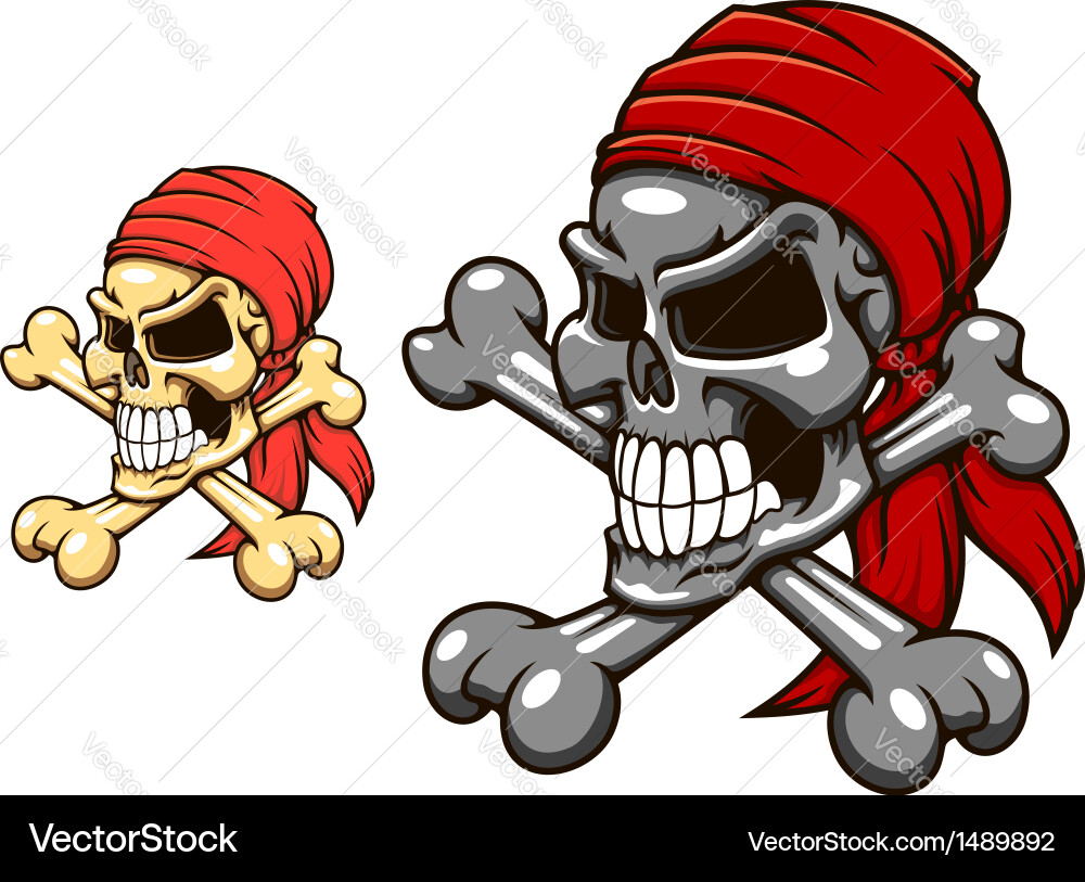 Pirate Skull With Crossbones Royalty Free Vector Image