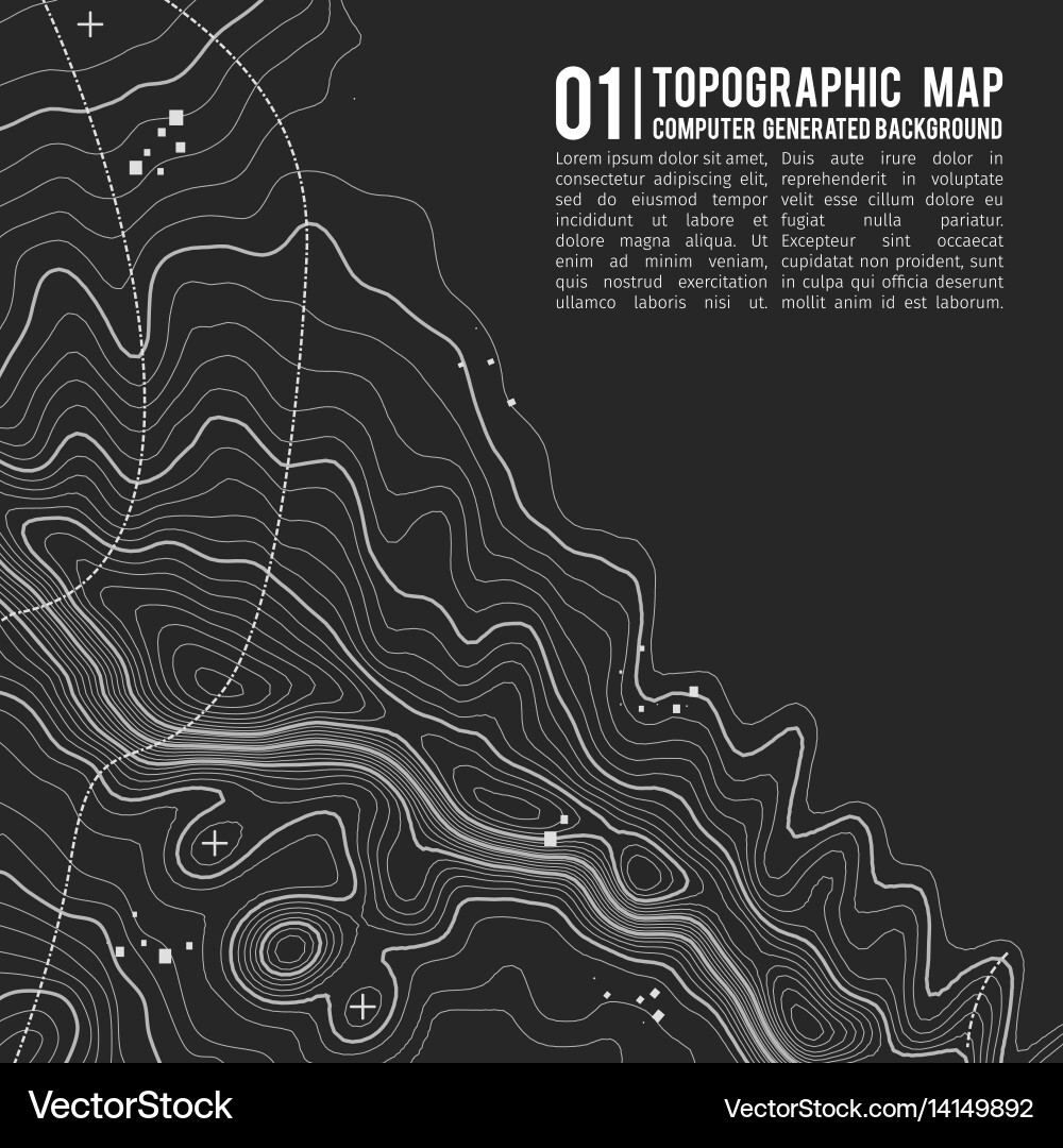 Topographic map background with space for copy vector image