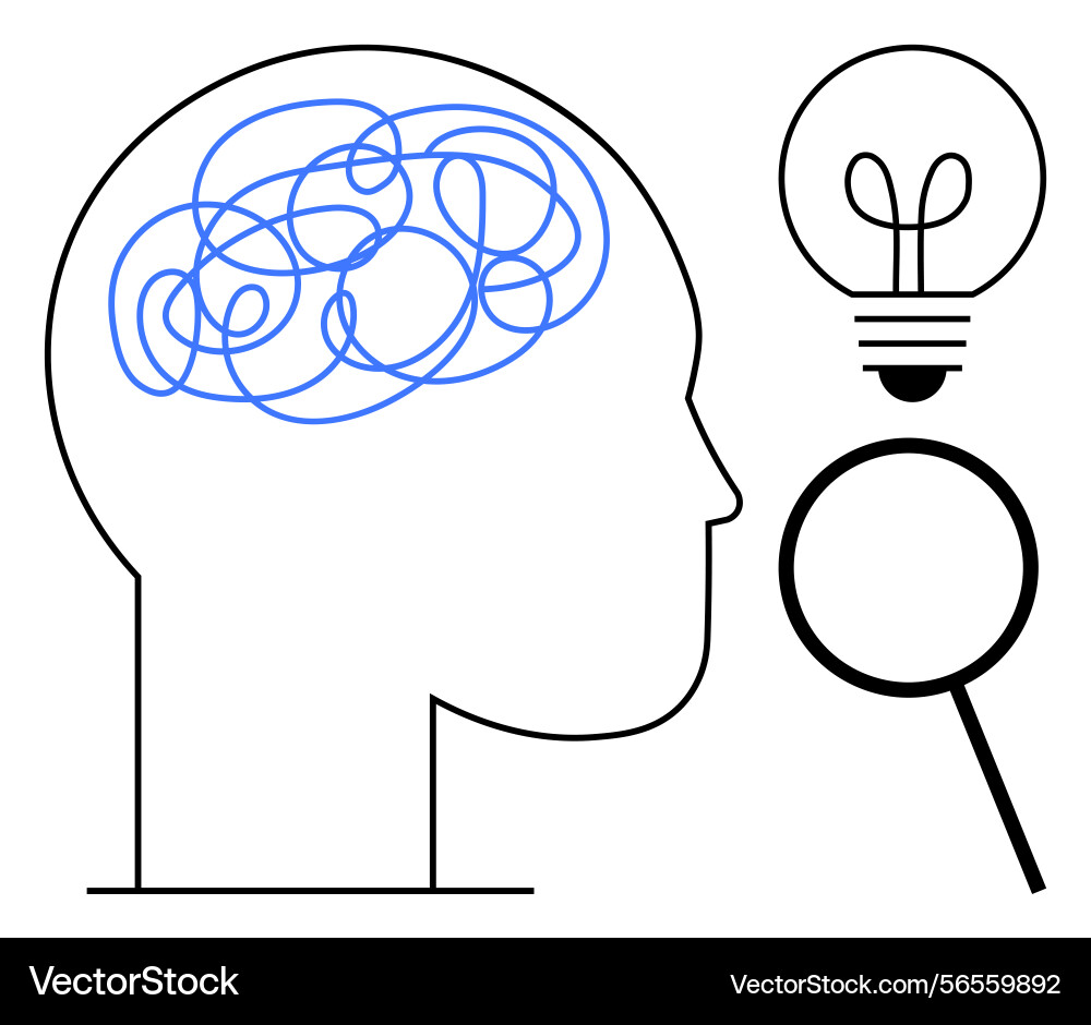Visualizing mental complexity with insights Visualizing mental complexity with insights vector image