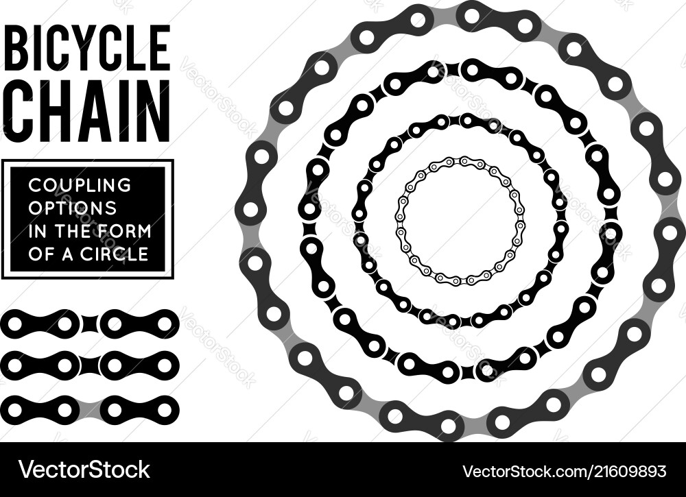 3D Bicycle Chain Circle vector image