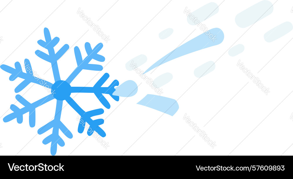 Dynamic winter snowflake element design vector image