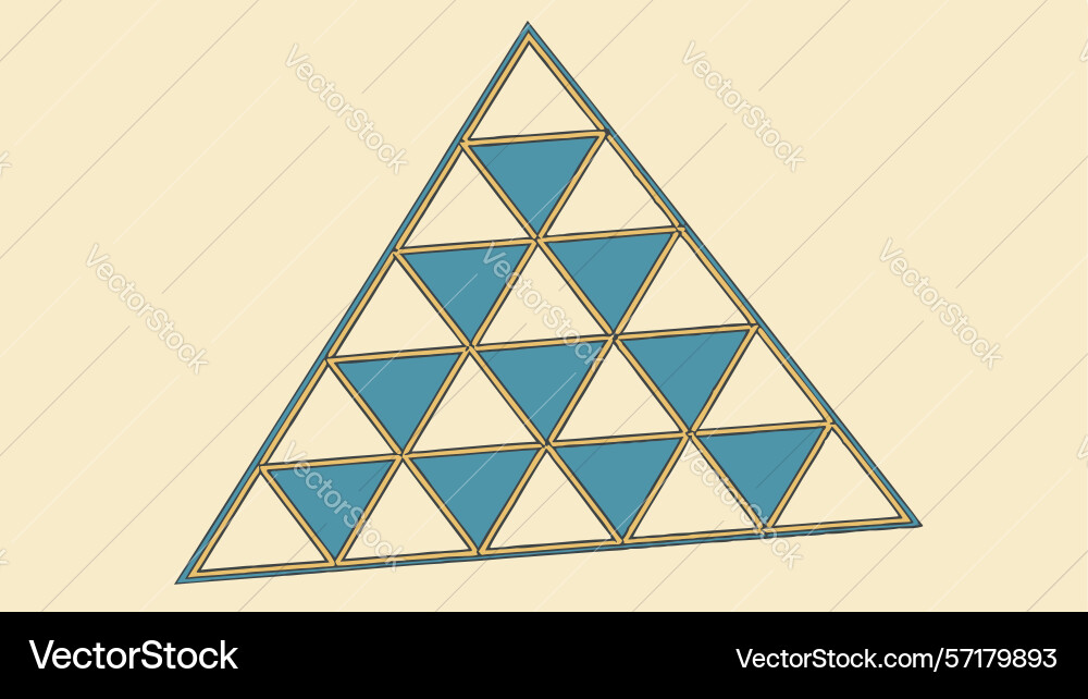Interconnected geometric triangular pattern vector image