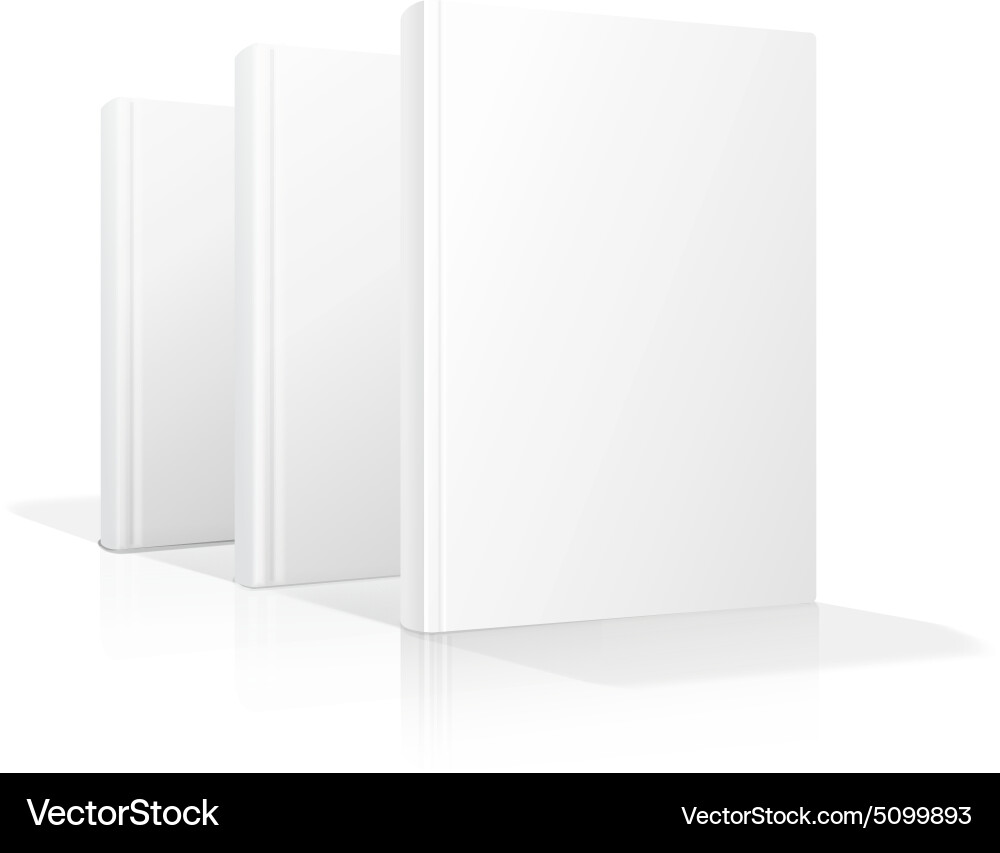Isolated Stack of Blank Books Vector Image
