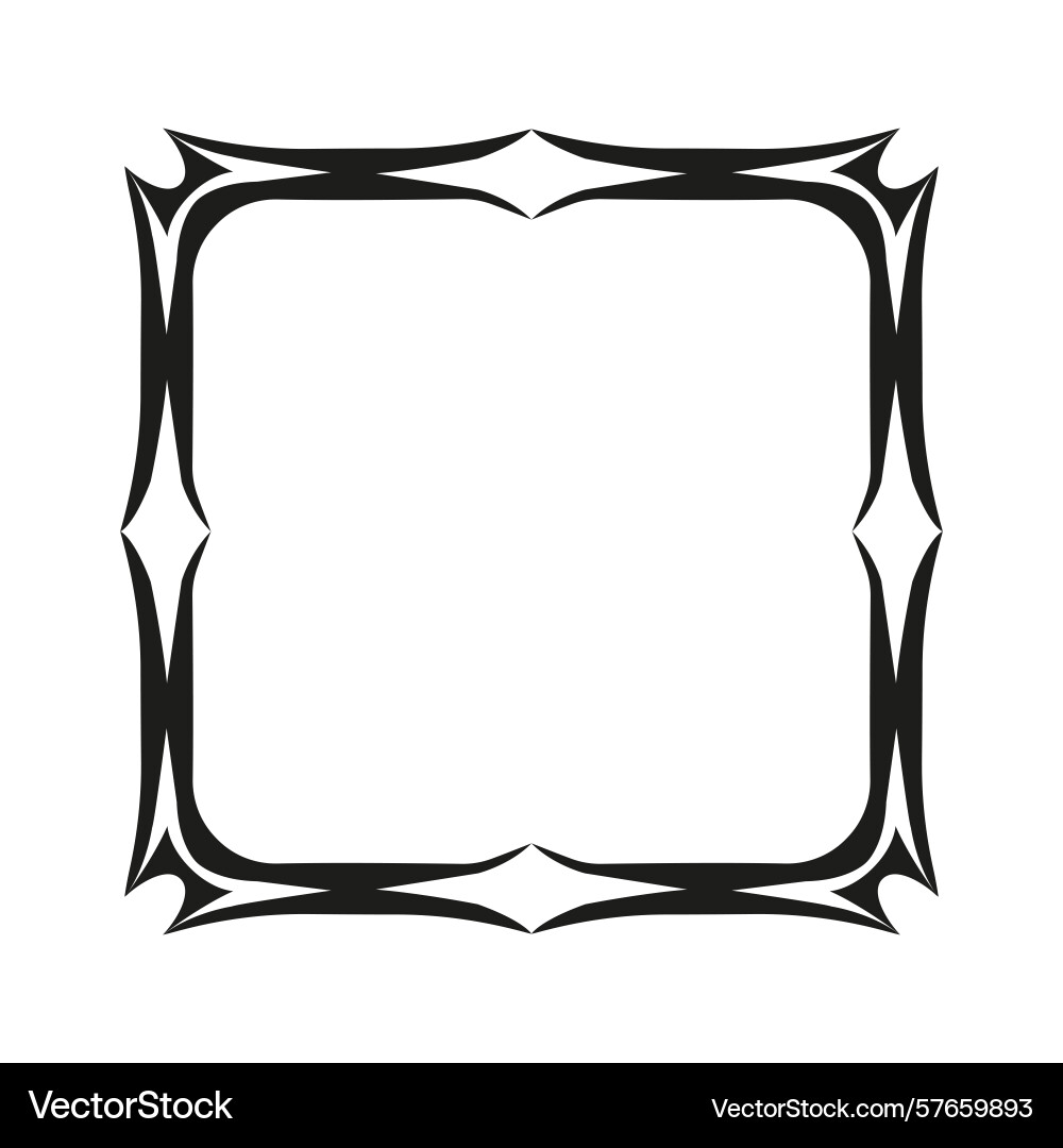 Rectangular decorative frame on a white background Vector Image