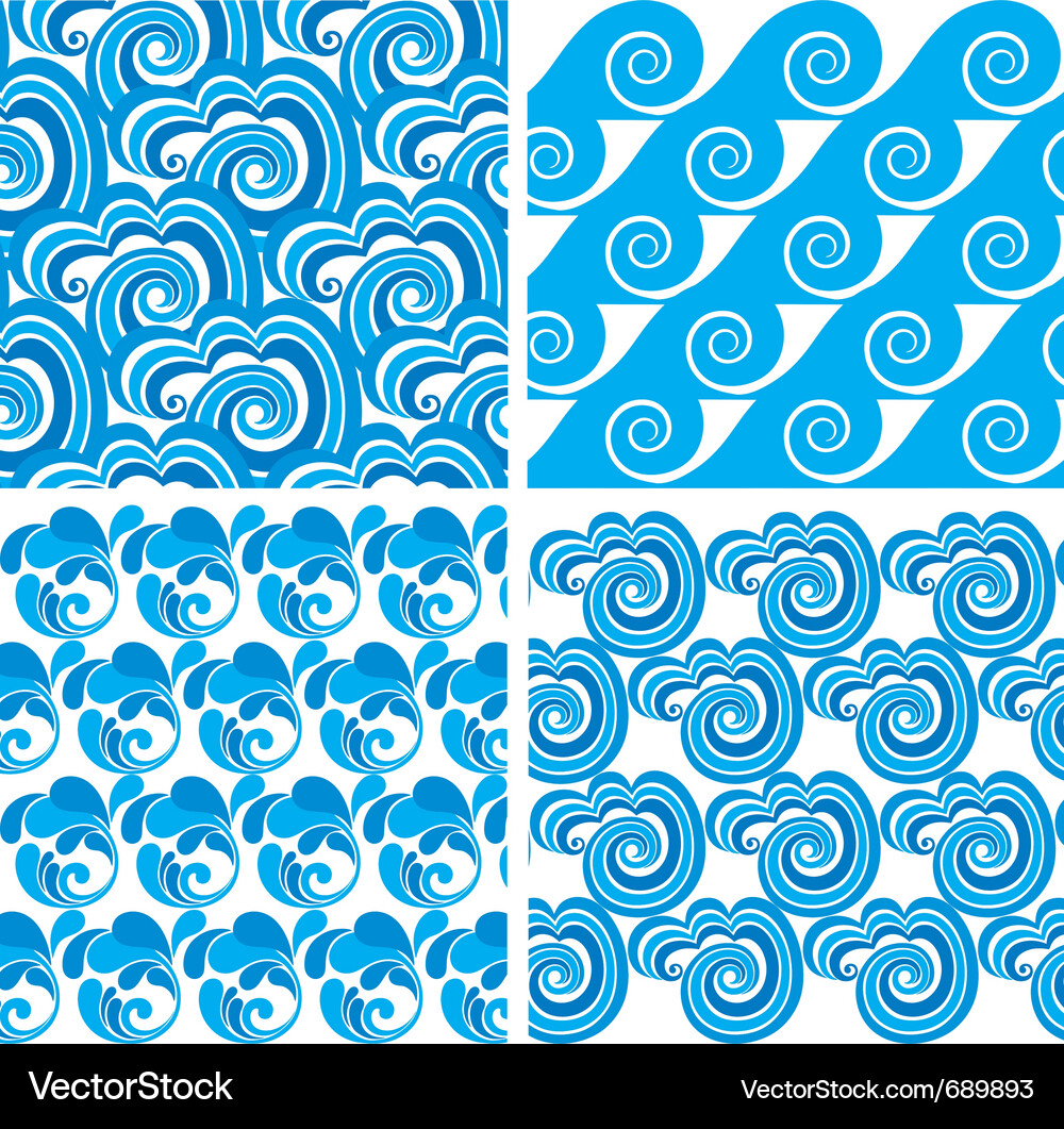 Seamless pattern with waves Vector Image
