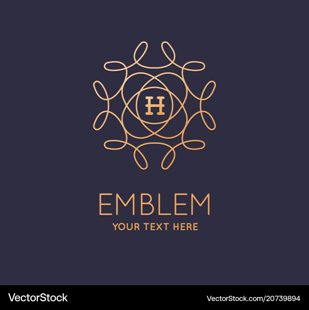 Floral Boutique Logo - Elegant & Luxurious vector image
