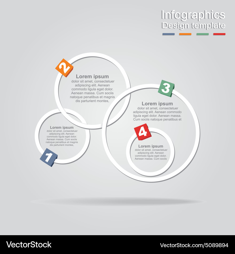 Infographic report template with frames and icons vector image