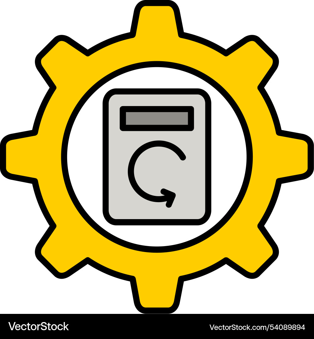 Process data line filled icon design Vector Image