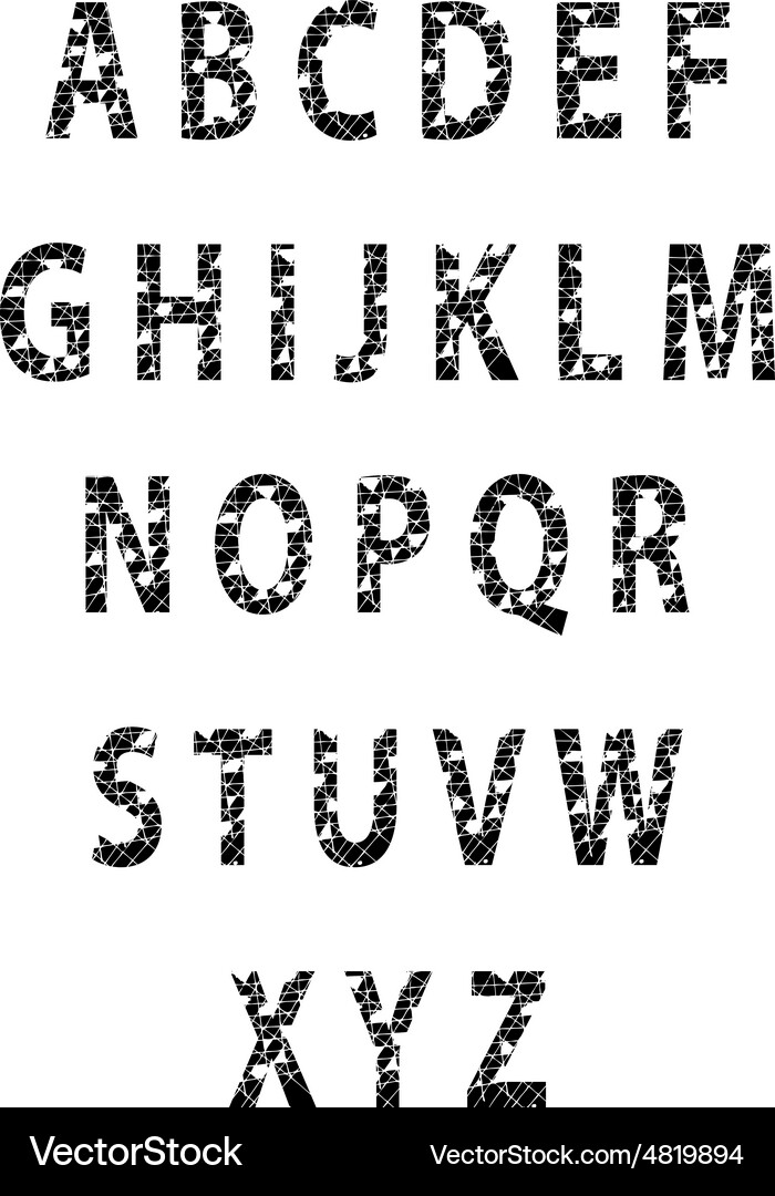 Sketch textured font Vector Image