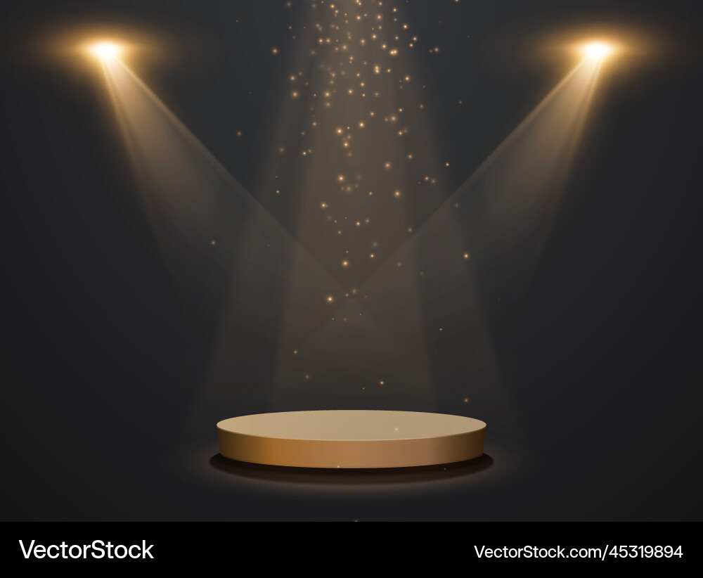 Spotlights with stage light effect vector image