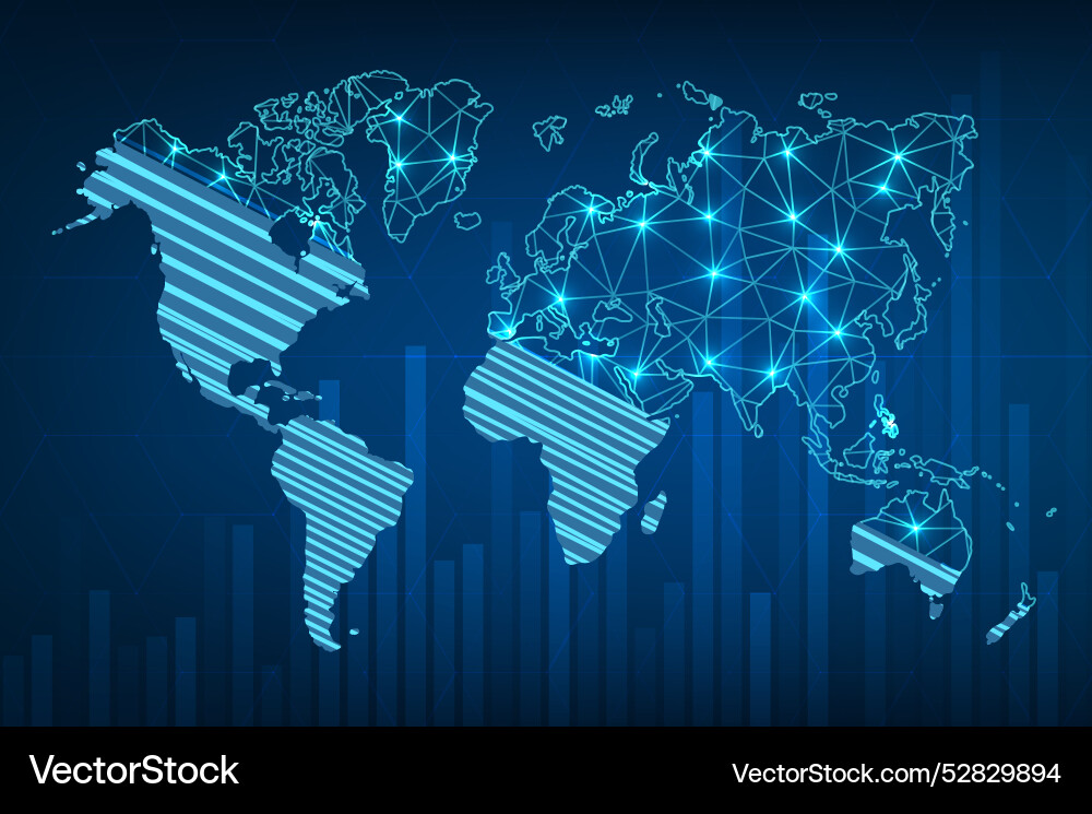 Technology image of globe Technology image of globe vector image