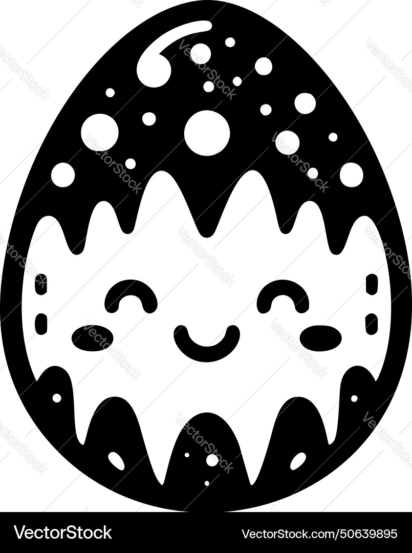 Cheerful easter egg Royalty Free Vector Image - VectorStock