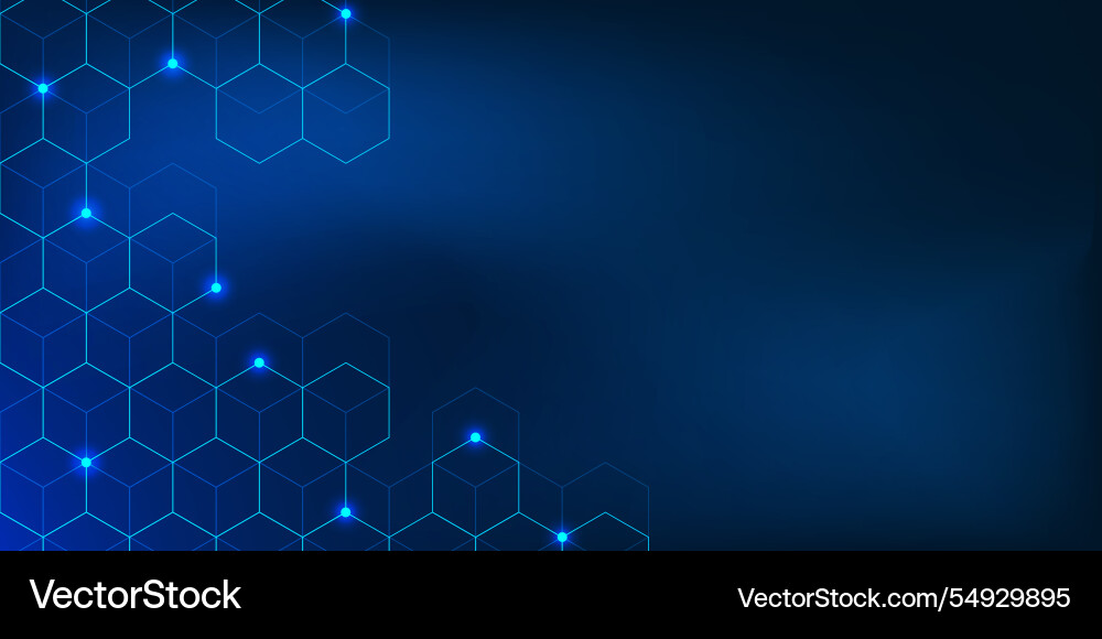 Digital technology with hexagon geometric pattern Digital technology with hexagon geometric pattern vector image