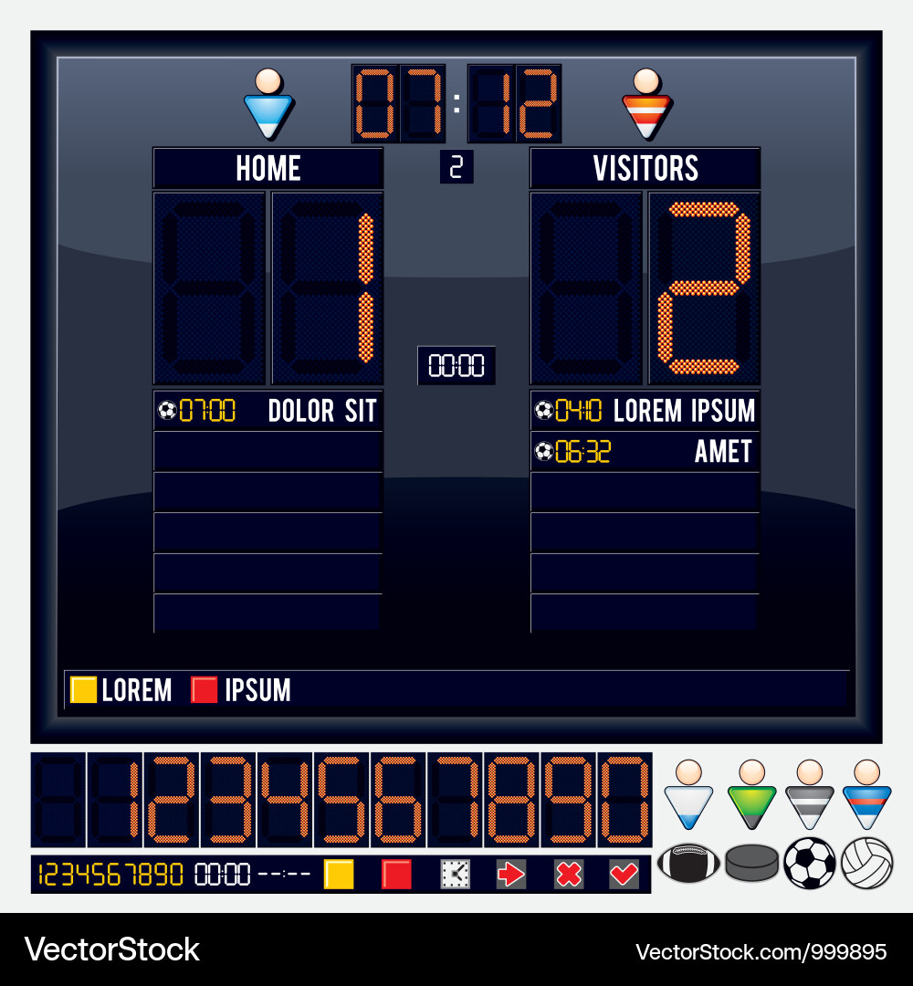 Modern Sport Scoreboard vector image
