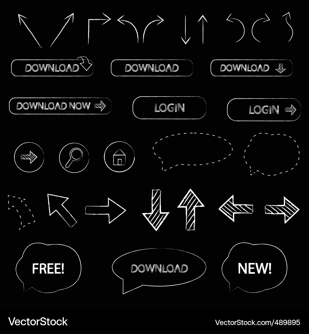Web Interface Icons & Elemente Vektorbild