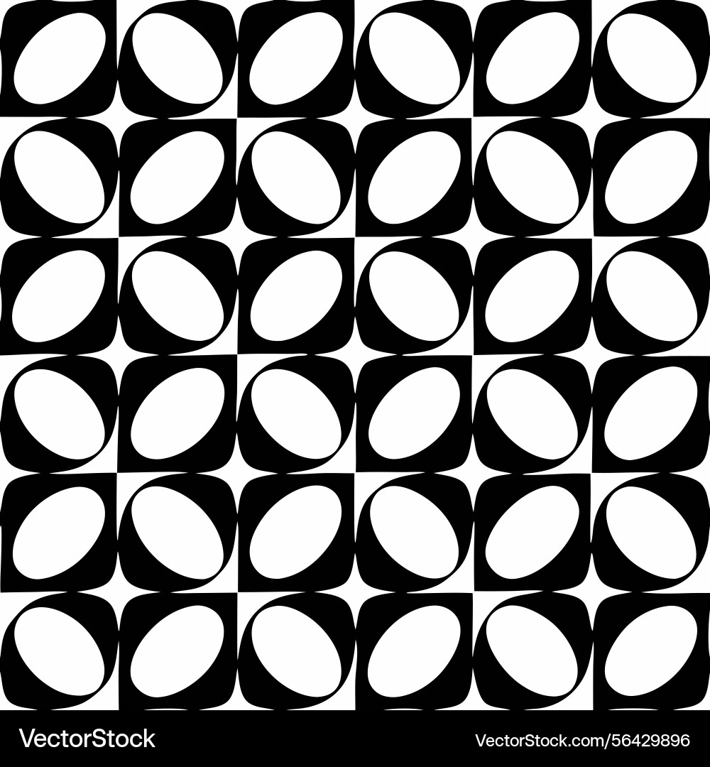 Abstract seamless geometric pattern with black Vector Image