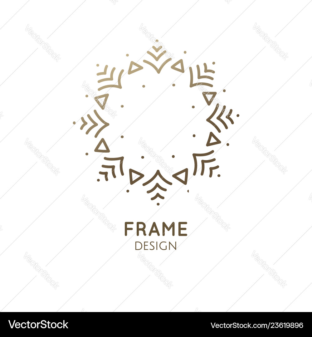 Abstract Snowflake Frame vector image