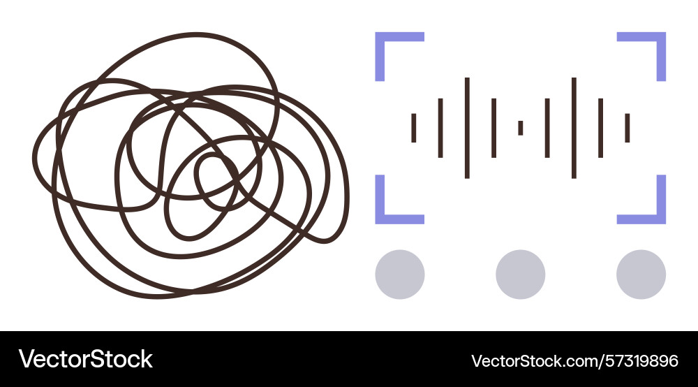 Concept of turning chaos into order with focused Concept of turning chaos into order with focused Vector Image