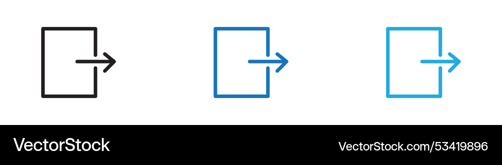 Exit icon thin line Exit icon thin line vector image