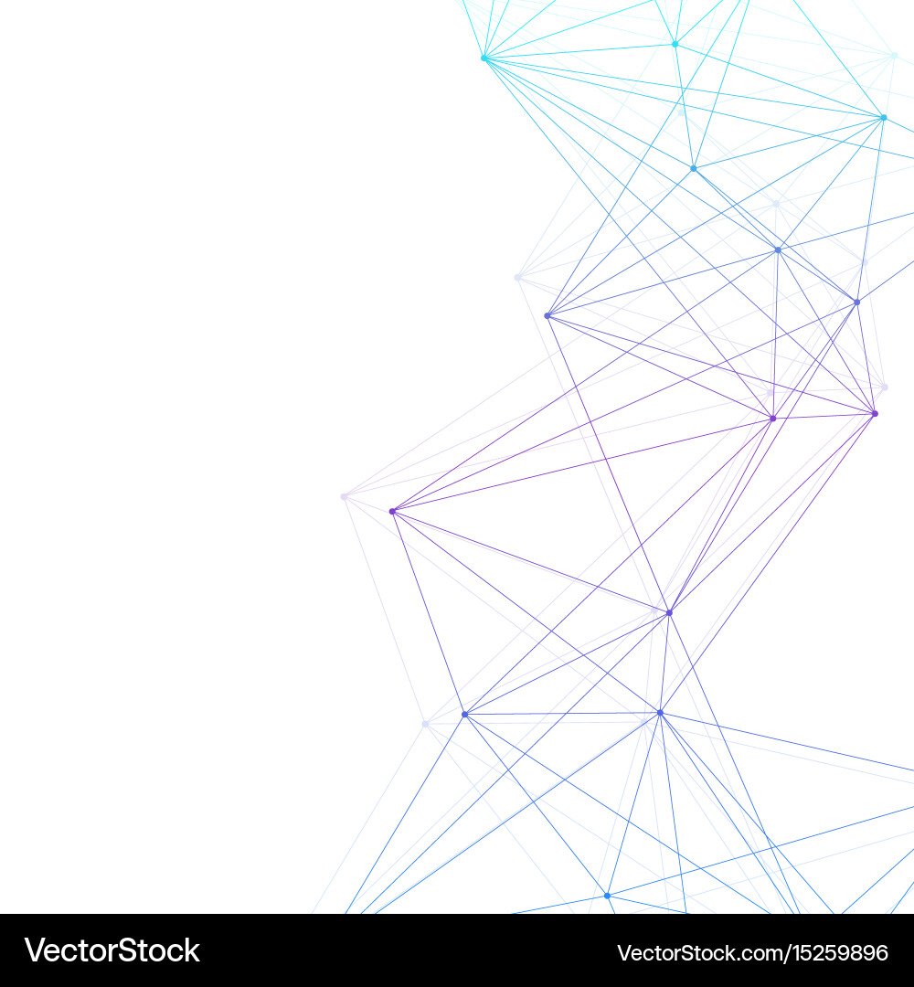 Geometric abstract background with connected line vector image