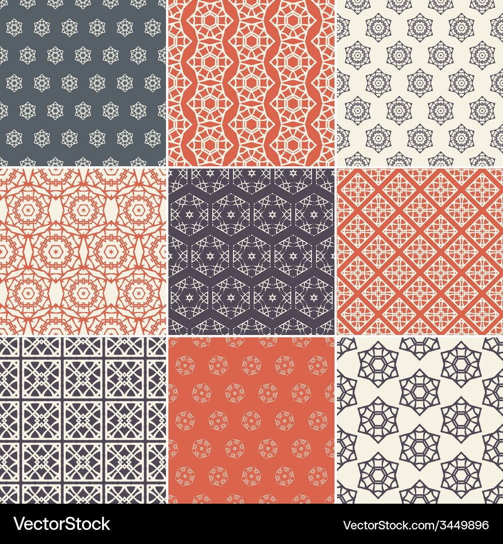 Geometric Pattern Set Vector Image