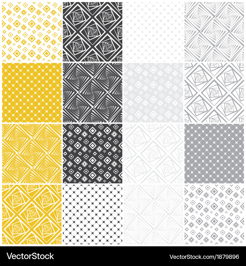 Geometric Square Patterns vector image