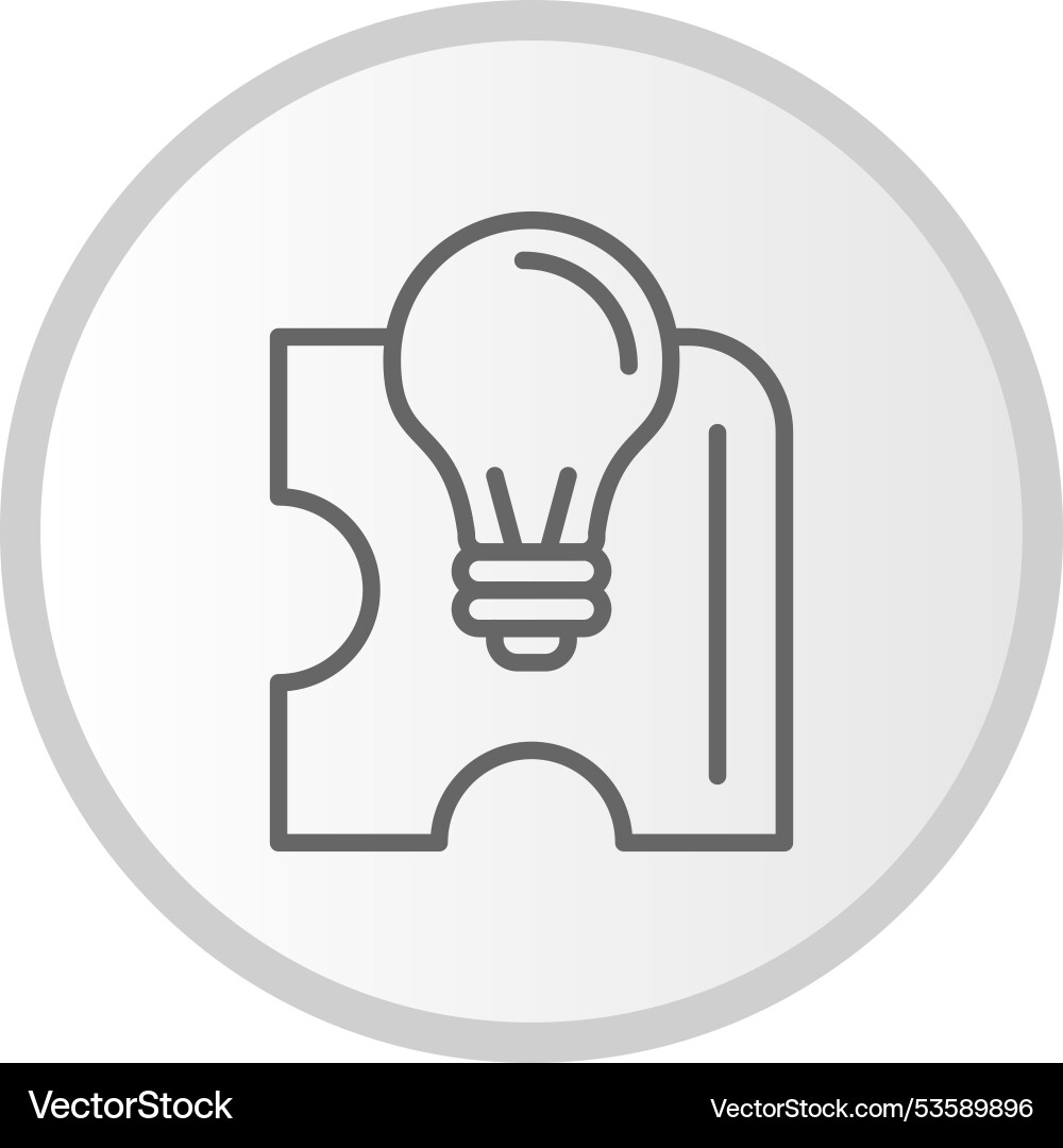 Problem solving line circle grey icon Vector Image