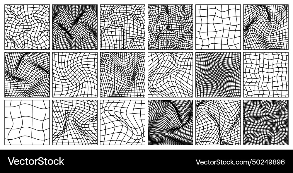 Wireframe shapes lined perspective mesh 3d grid Wireframe shapes lined perspective mesh 3d grid vector image