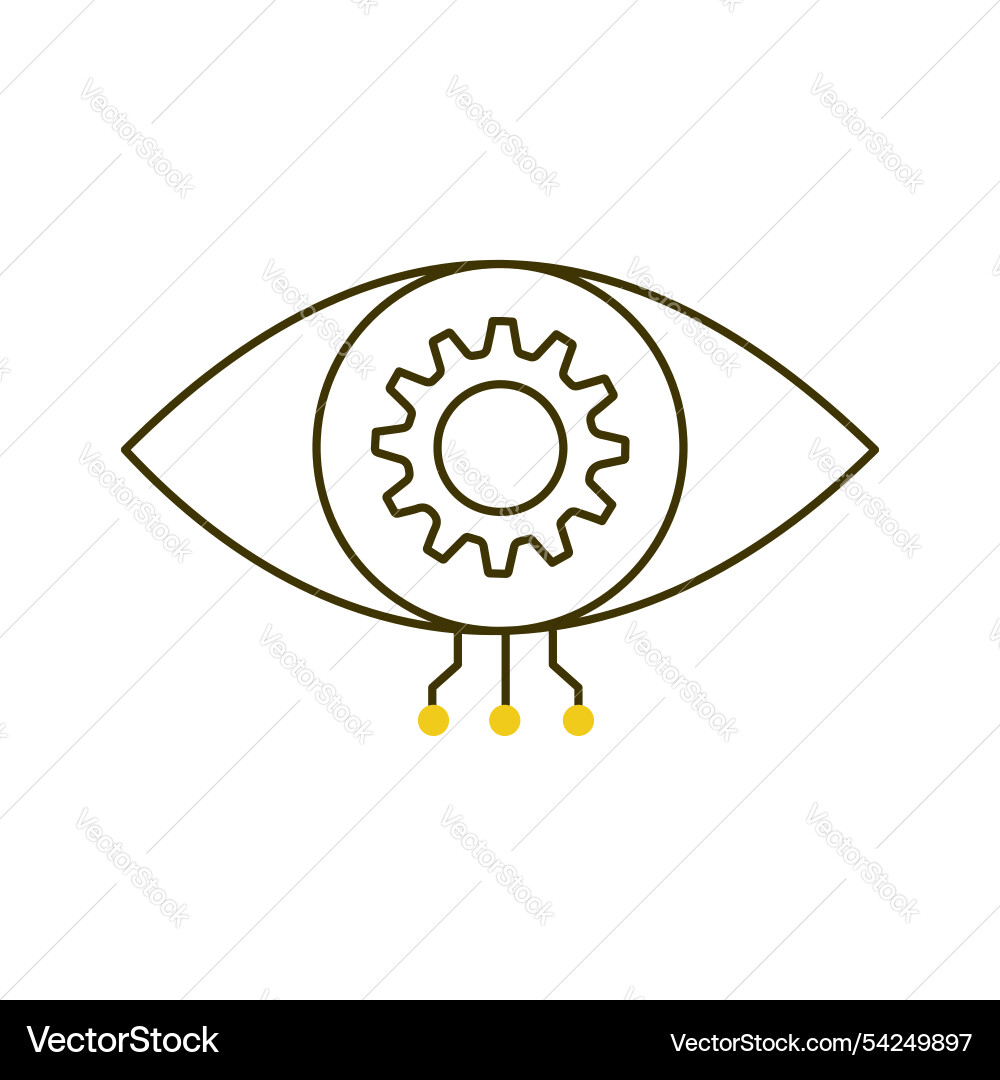 Ai-powered eye for vision and detection icon Ai-powered eye for vision and detection icon vector image