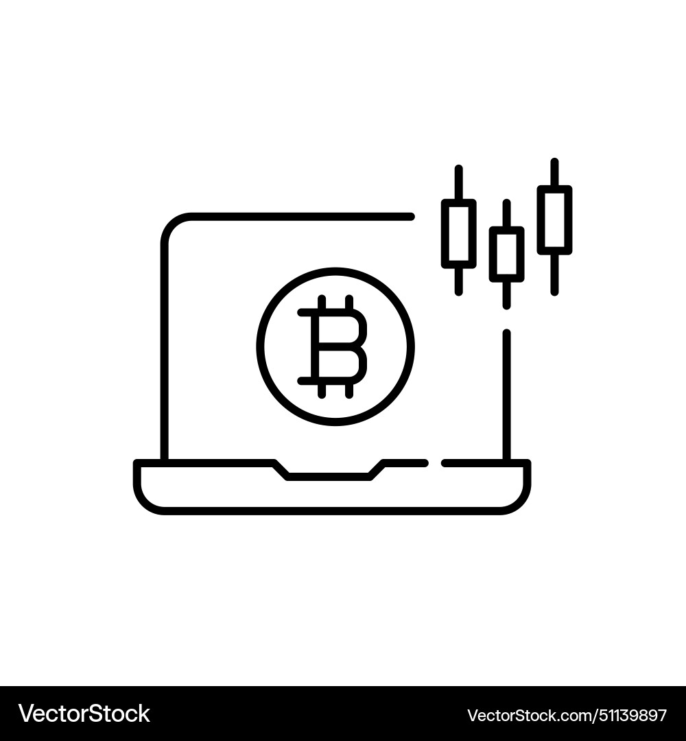 Cryptocurrency Trading Terminal Kerzenständer Cryptocurrency Trading Terminal Kerzenständer vektorbild