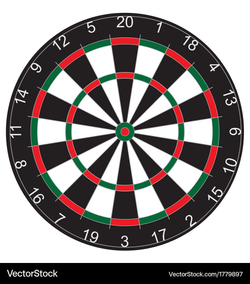 Dartboard with Arrows vector image