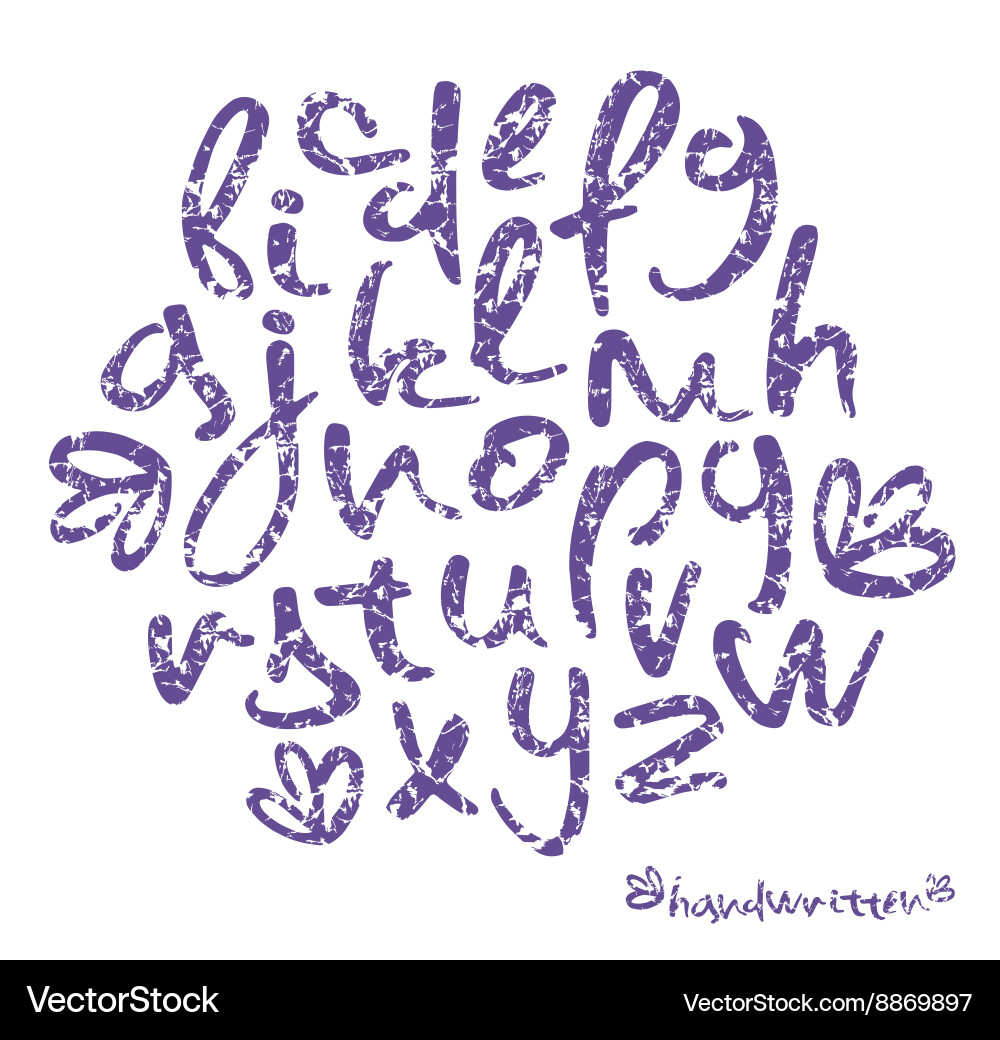 Handwritten brush script vector image