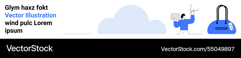 Man holding airplane model with cloud background Man holding airplane model with cloud background vector image