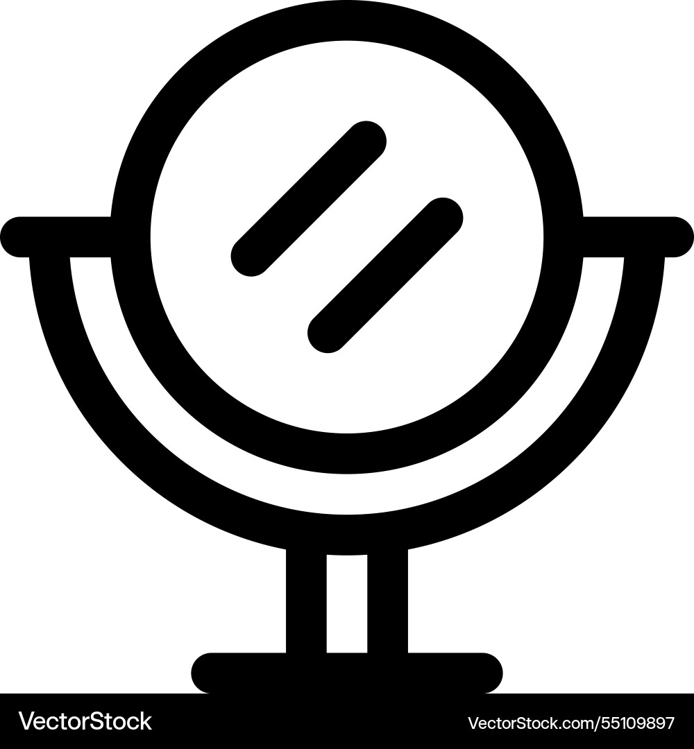 Mirror icon thin linear style design isolated Vector Image