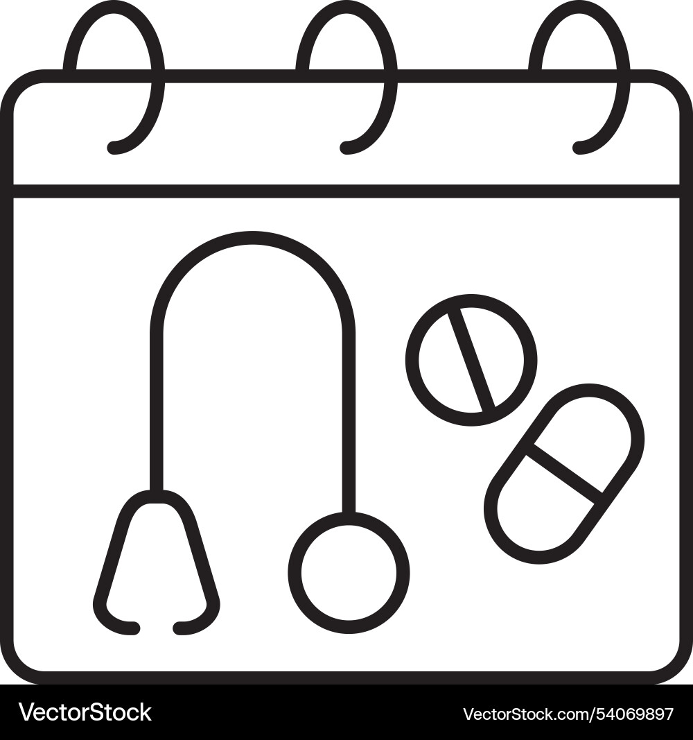 Schedule line icon design Vector Image