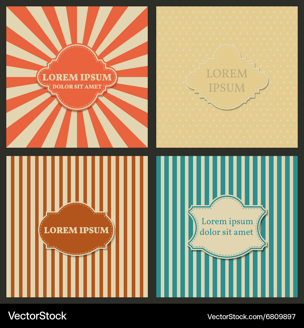 Set of backgrounds with frame Vector Image
