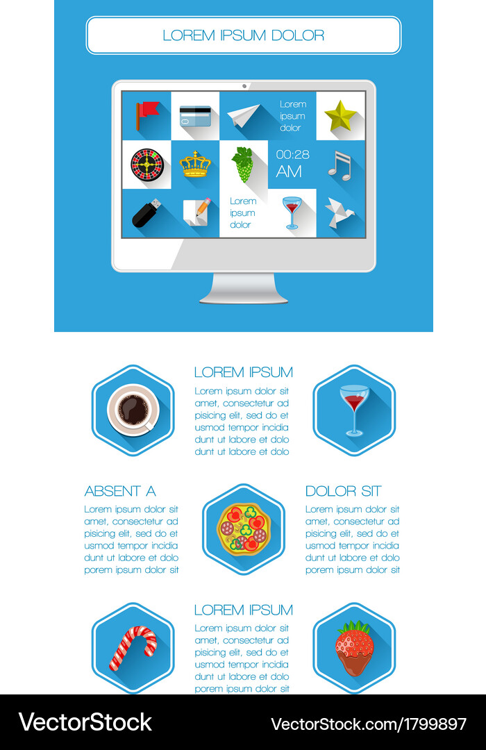 UI Elemente & Web Icons Vektorbild