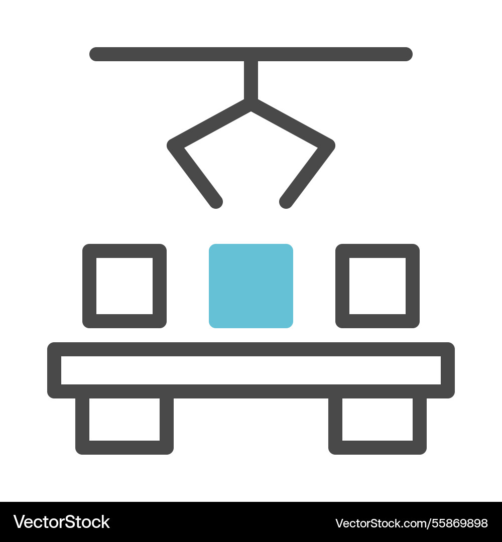 Automated assembly line minimalist drawing Vector Image