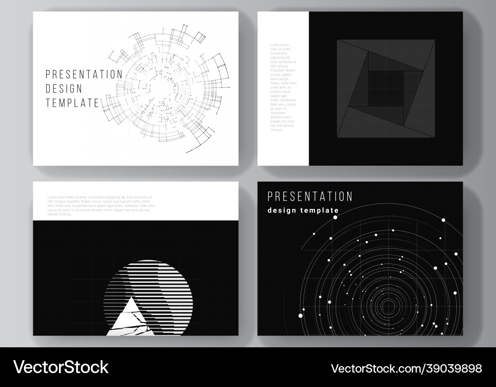Layout of the presentation slides design Layout of the presentation slides design vector image